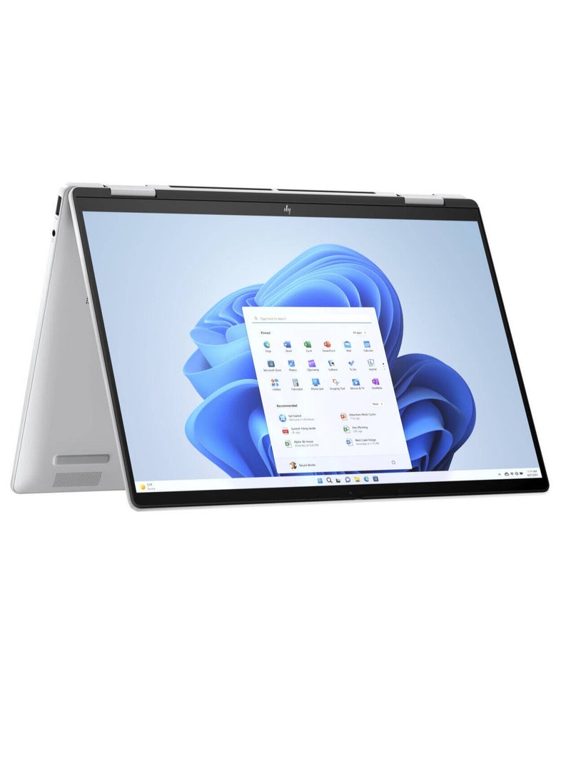 HP Envy X360 4-FA0023 2-In-1 (Upgraded Version) Laptop With 14-Inch WUXGA IPS Touch Display, AMD Ryzen 7 8840HS Processor/16GB RAM/1TB SSD/AMD Radeon Graphics/Windows 11 Home English Glacier Silver - Image 2