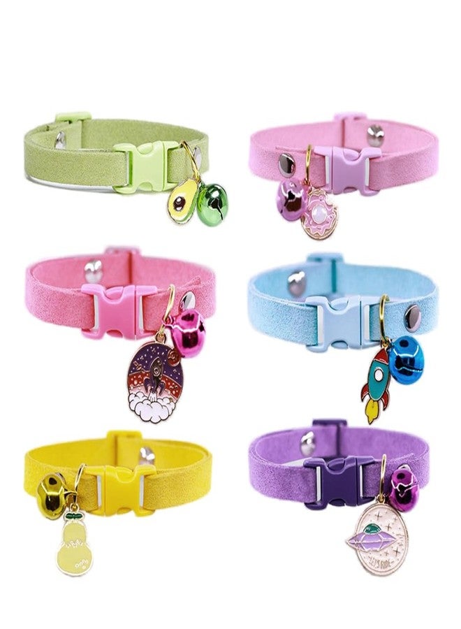WeimoMonkey Pink Puppy Collar with Bell, XXS Dog Collar Girls, Cute Cat Collars with Bell for XXS Xs Small Tiny Female Dogs Pet Kitten Animal, XXSmall - Image 4