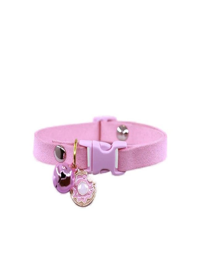 WeimoMonkey Pink Puppy Collar with Bell, XXS Dog Collar Girls, Cute Cat Collars with Bell for XXS Xs Small Tiny Female Dogs Pet Kitten Animal, XXSmall - Image 5