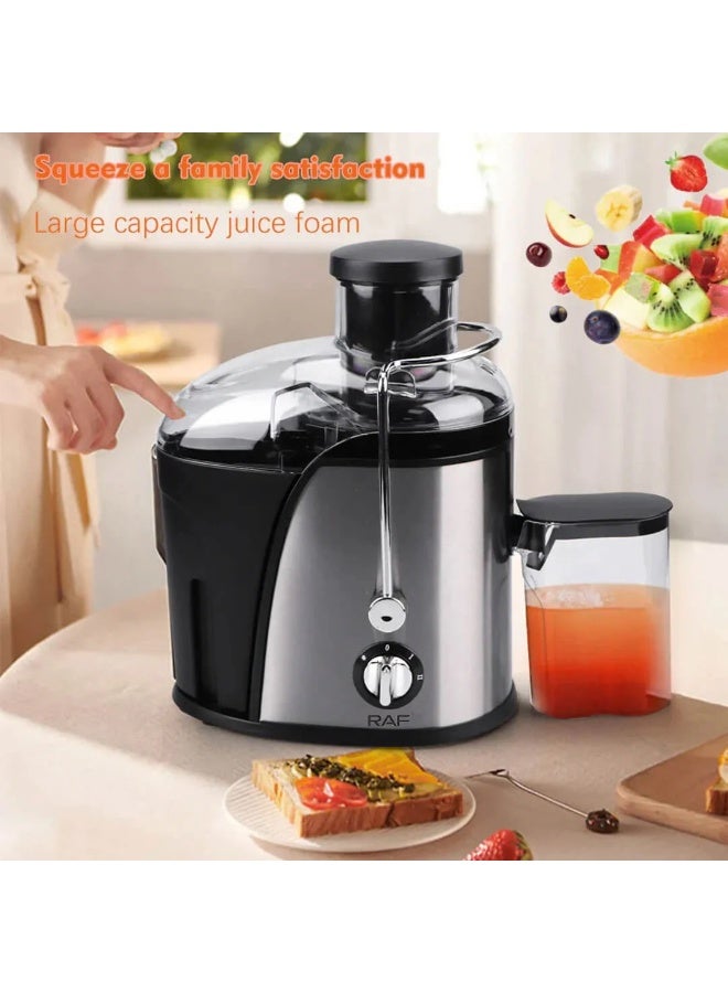 آر إيه أف عصارة فواكه - صانعة عصير من الفولاذ المقاوم للصدأ | ضوضاء منخفضة | سهلة التنظيف | إبريق سعة 350 مل | محرك 18000 دورة في الدقيقة - Image 5