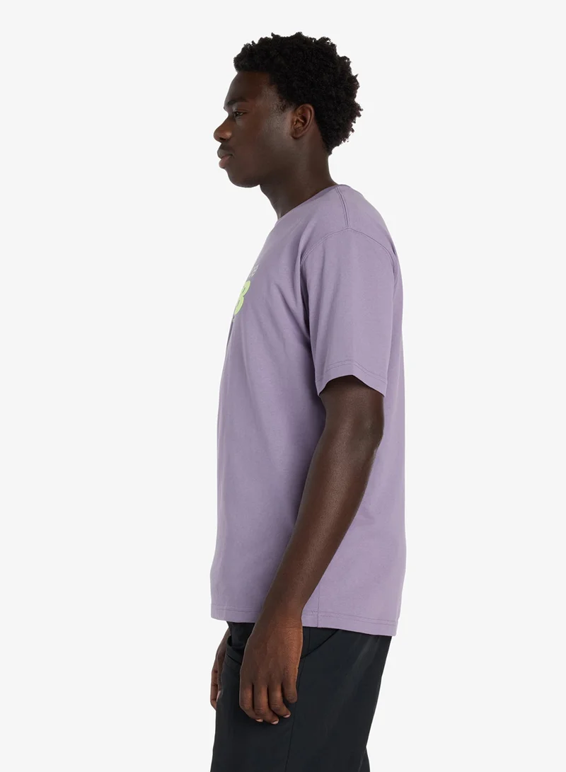 New Balance CANDIED VIOLET (AA5) Athletics Relaxed Premium Chest Logo T-Shirt for Men | Best Price UAE