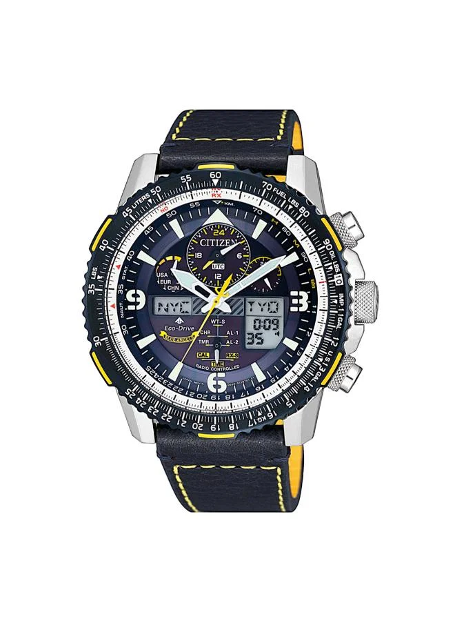 CITIZEN Men's Promaster Blue Angels Blue Calf Leather Strap - JY8078-01L