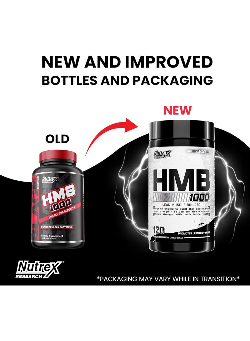 Nutrex Research Labs HMB 1000 MG | Supports Muscle Recovery, Reduce Skeletal Muscle Damage, Increased Strength, Prevent Muscle Loss | 120 Capsules - Image 2
