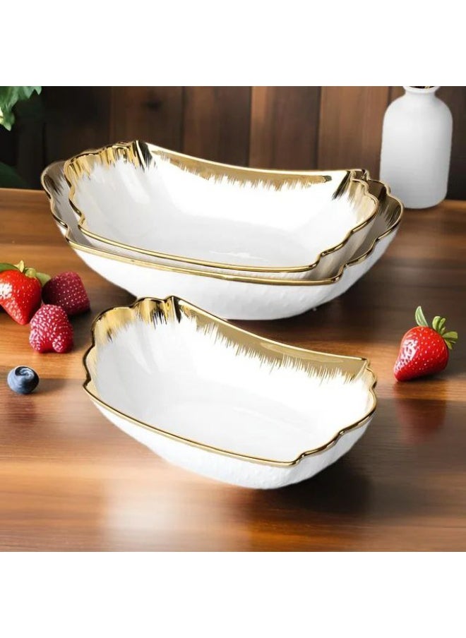 Porcelain salad bowls, size 28 cm, depth 6 cm