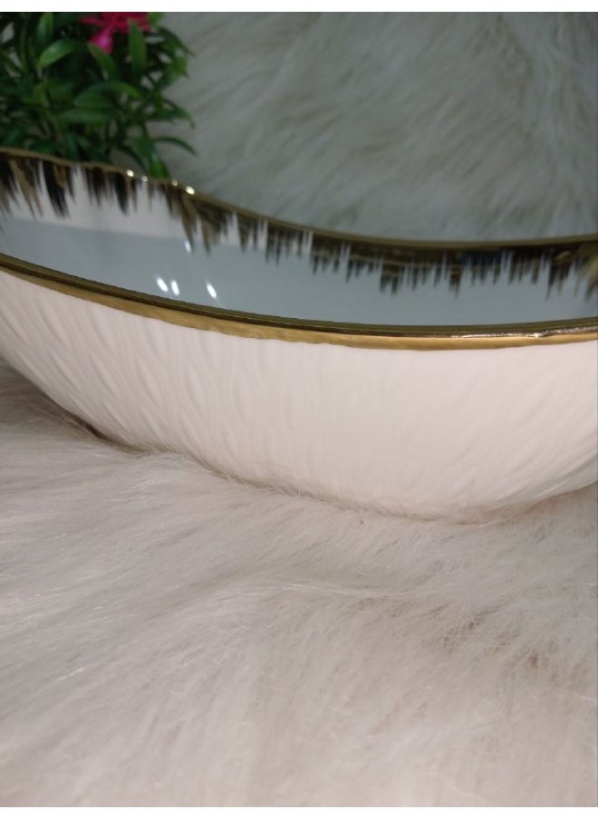 Porcelain salad bowls, size 28 cm, depth 6 cm