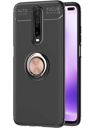 ZORE Xiaomi Poco X2 Case Ravel Silicone Cover - Black - Rose Gold 