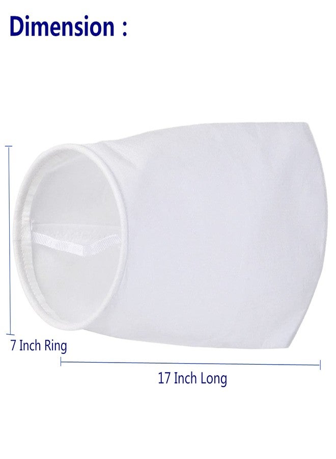 Honritone 10 Micron Filter Sock - 7 Inch Ring by 17 Inch Long - 2 Pack - Felt Filter Bags for Industrial, Aquarium Sump, Pond, Reef Tank, Chemicals (10 Micron - 7 Inch Steel Ring) - Image 2