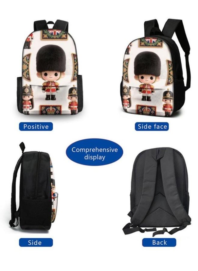 Cute cartoon print, three-piece practical bag combination (available for students, children, friends on outings, mountain climbing, etc.) - 71