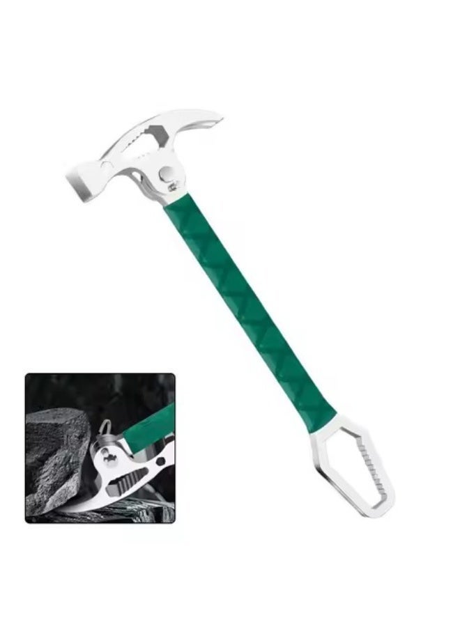 4-in-1 Steel Multi-Function Hammer With Nail Puller And Multi-Size Wrench - Image 3
