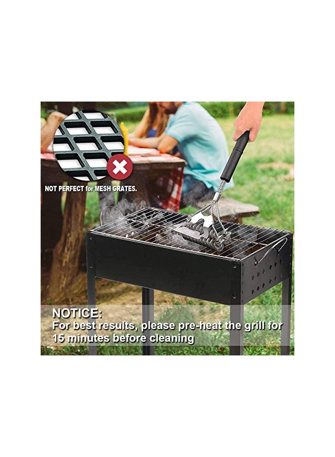PROMASS Grill Brush for Outdoor Grill Bristle Free - Safe BBQ Grill Cleaner Brush - 17" BBQ Brush for Grill Cleaning Kit -Stainless Grill Cleaning Brush BBQ Grill Accessories Tools- Gifts for Men Dad - Image 5