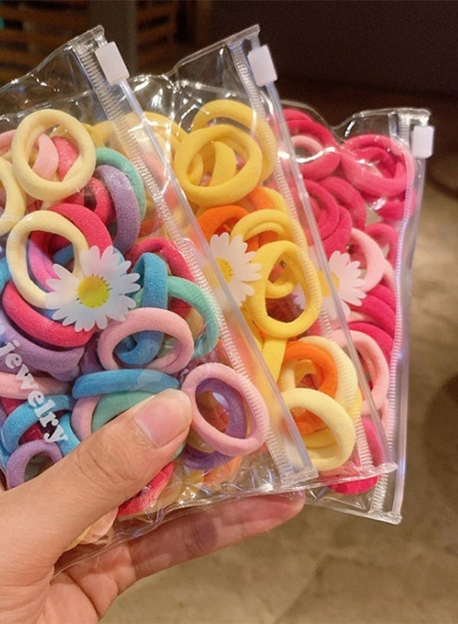 100 colorful children's hair bands with good elasticity, suitable for tying hair, Korean style, cute hair accessories for women - Image 3