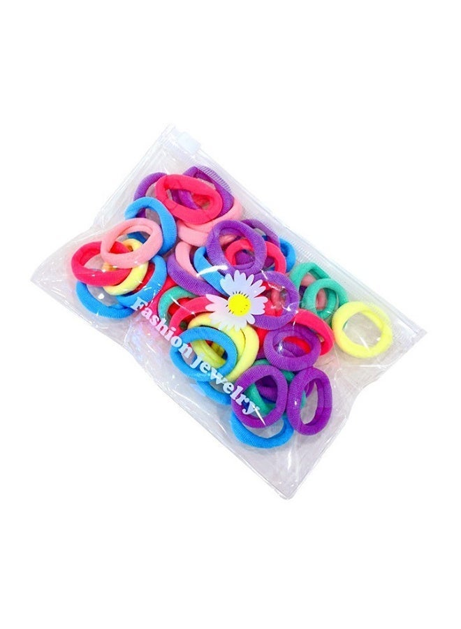 100 colorful children's hair bands with good elasticity, suitable for tying hair, Korean style, cute hair accessories for women - Image 2