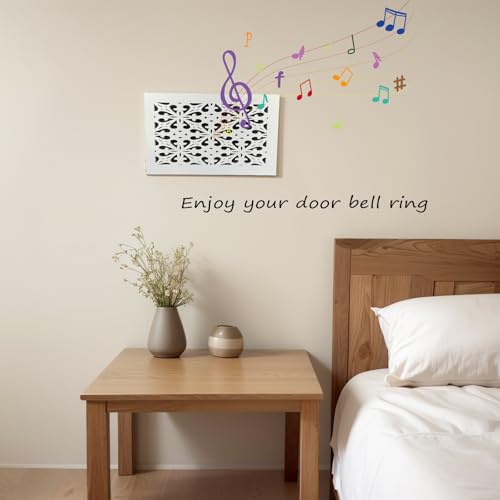 JZLiner Doorbell Chime Cover Modern Home Decor Chime Box Only Premium Wooden Designed for Doorbell (White) - Image 4