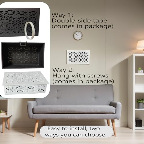 JZLiner Doorbell Chime Cover Modern Home Decor Chime Box Only Premium Wooden Designed for Doorbell (White) - Image 5