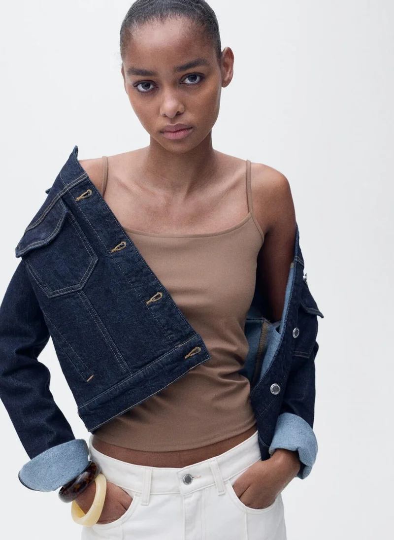 MANGO Fitted Thin Straps Top