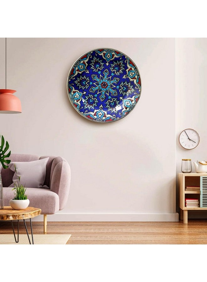JIKRAA® Blue Turkish Ceramic Decorative Wall Plate | Hanging Decor for Living Room, Home, Office, Cafe, Restaurants and Hotel | Size-10 Inch - Image 1