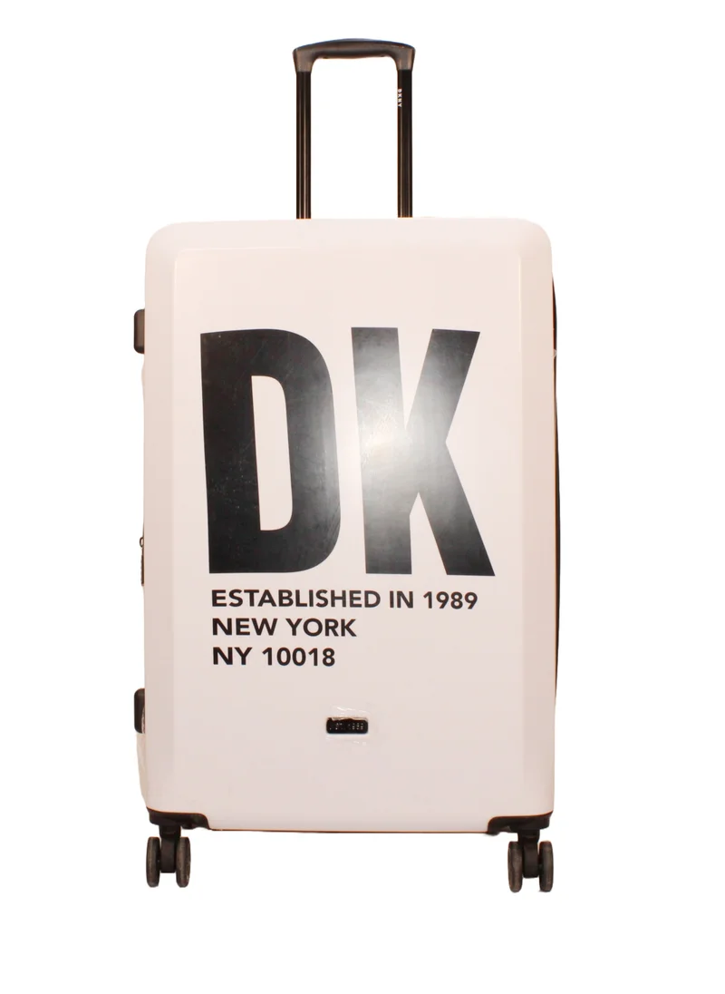 DKNY MIRRORED Hard side Luggage on wheels for unisex | ultra lightweight ABS on with spinner wheels 4 Color White