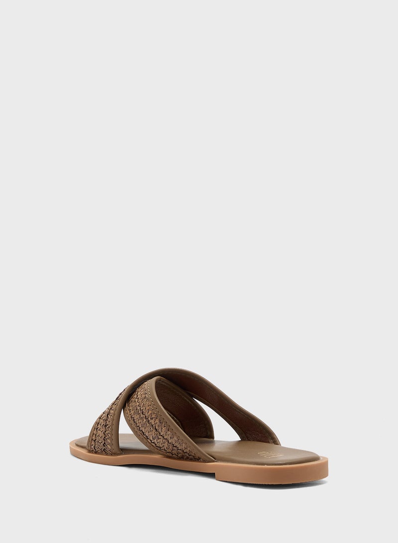 ELLA Raffia Flat Sandal  - Image 2