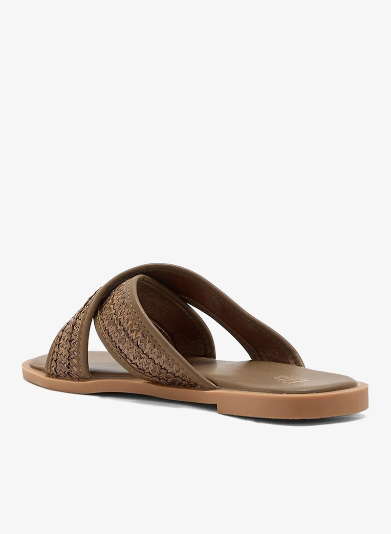 ELLA Raffia Flat Sandal