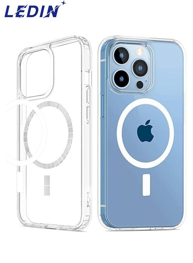 LEDIN Magnetic Clear Case for iPhone 13 Pro Max Compatible with MagSafe, Military-Grade Protection, Phone Bumper - Image 1