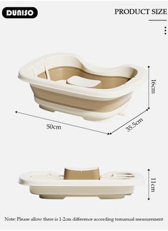 DUNISO Folding Shampoo Basin, Large Size Hairwashing Tray, Hair Washing Basin Head Portable Shampoo Basin Patient Hair Washing Aid with Pillow for Injured Elderly Disabled Handicapped Clean Hair  - Image 5