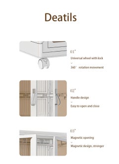 XiuWoo Foldable Wardrobe Portable Kids Closet Children's Wardrobe Collapsible Plastic Large Baby Clothes Cabinet Bedroom Nursery Armoire Quick Install Toddler Dresser with Hanging Rod and Door  - Image 3