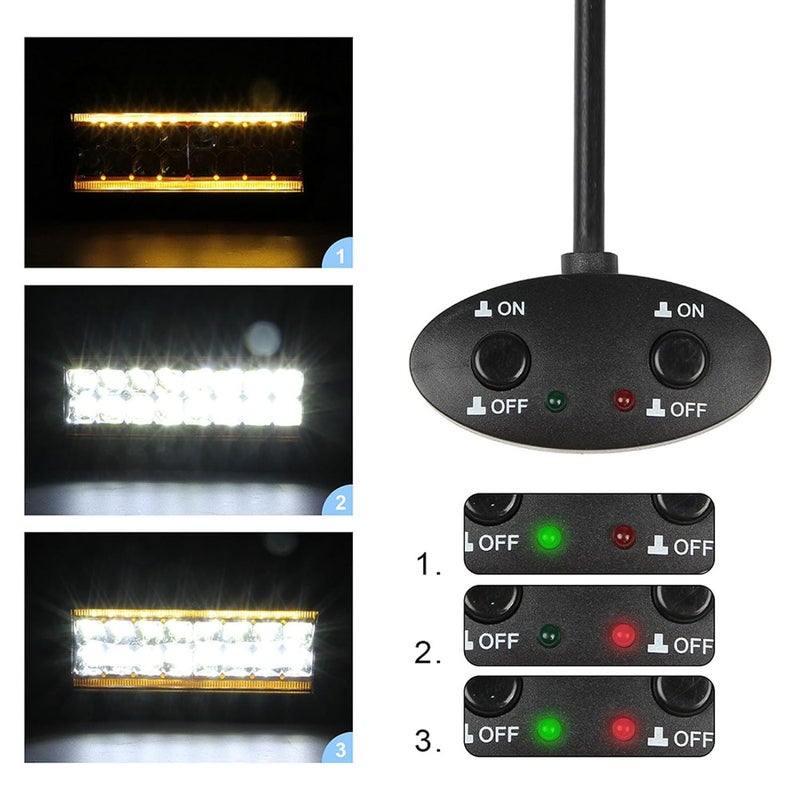 مجموعة كابلات الإضاءة الخافتة بجهد DC12V وموصلات Wi، كابل بقطر 16AWG وسعة تدفق 40A، مجموعة كابلات مزدوجة اللون، موصلات Wi للمرحل الخاص بالإضاءة الخافتة لأعمدة LED أو وحدات LED المستخدمة في ظروف الضباب، طول الكابل: 6.56 قدم - Image 4