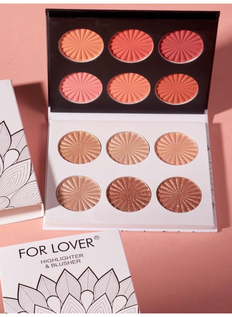 فور لوفر أحمر خدود باليت + اضاءة - Image 2