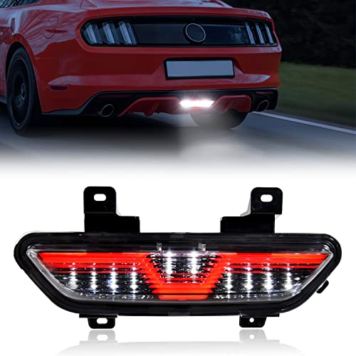 KEWISAUTO ضوء احتياطي KEWISAUTO لمustang 2015-2017، عدسة واضحة ضوء خلفي مع أنبوب LED أحمر لمصباح الرجوع للخلف لFord Mustang 2015 2016 2017 ملحقات - Image 1
