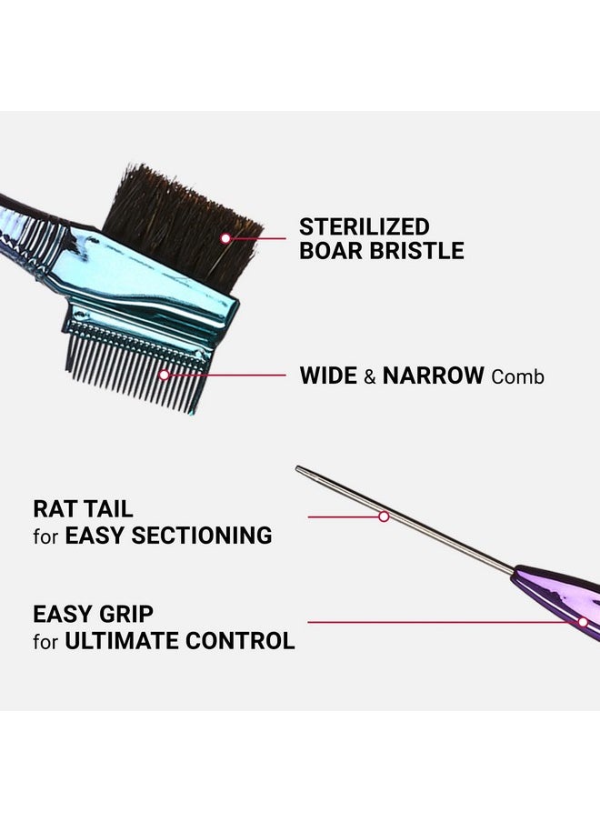 Red by Kiss Chrome Edge Brush Bacteria Free Sterilized Boar Bristles Hair Styling Brush Comb  - Image 5