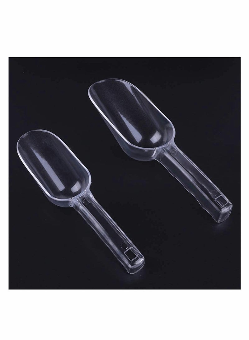 KASTWAVE Clear Shovel Scoop, 2 Pack Ice Scoop Food Serving Clear Shovel Scoop Multifunctional Sweets Spoon Scoop for Kitchen Wedding Party (Small, Large) - Image 4
