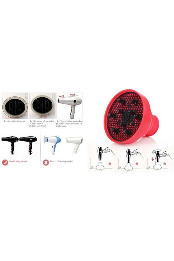 Hair Dryer Diffuser Red/Black - Image 5
