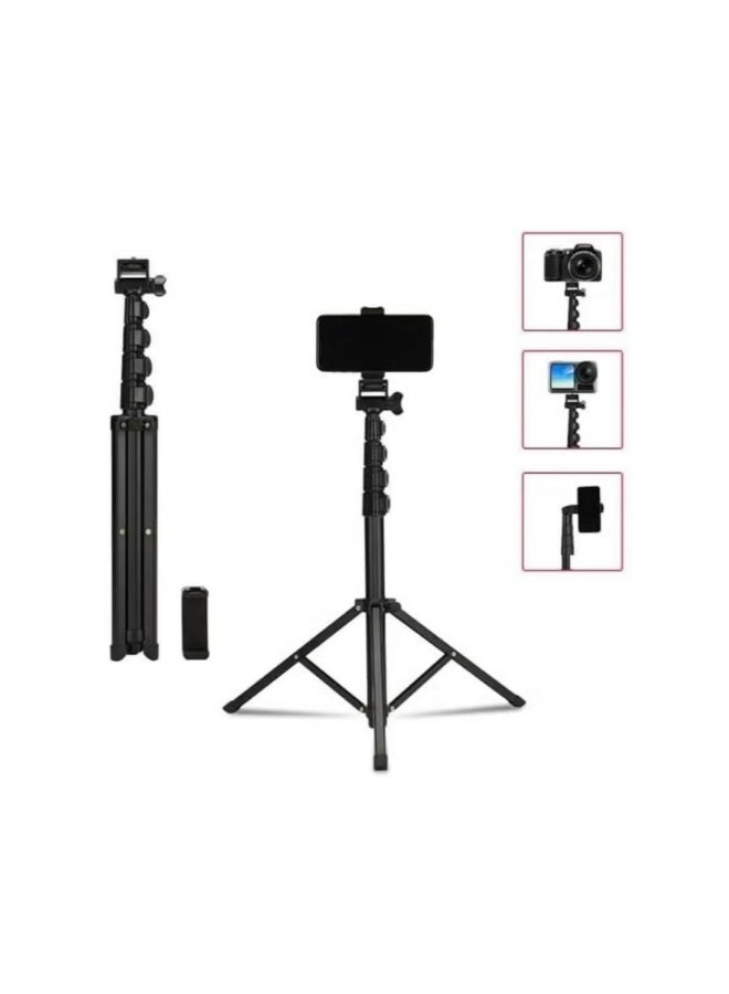 Jmary MT39 61inch Aluminum Extendable Cell Phone Tripod Stand with Selfie Stick Tripod and Phone Clip - Image 2
