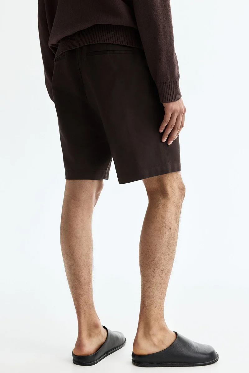 H&M  Relaxed Fit Linen-blend shorts for Men | Best Price UAE