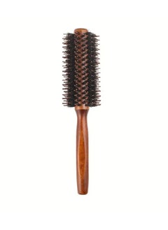 Beechwood Handle Hair Brush - Nylon & Bristle Blend for All Hair Types, Detangling and Styling Comb A3