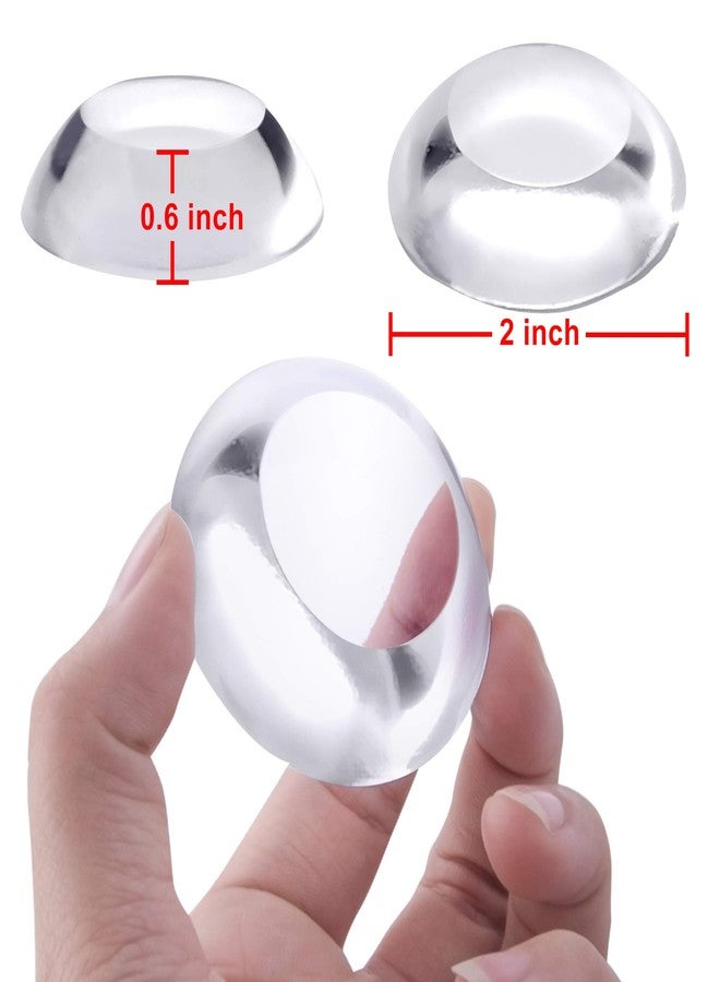Dermasy Door Stopper Wall Protector,Dermasy 6 Pcs Round Soft Rubber Door Stopper Wall Protector Reusable Self Adhesive Door Handle Bumper For Wall And Refrigerator Door Quiet Shock Absorben (Clear) - Image 4