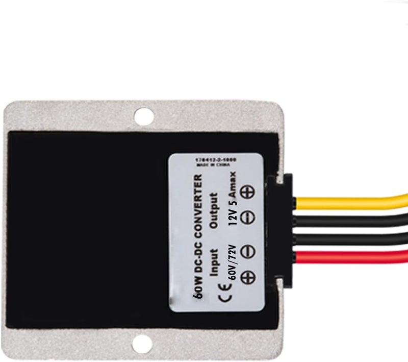 MGGi محول جهد مستمر إلى مستمر 60V 72V تخفيض إلى 12V 5A 60W، منظم محول مقاوم للماء، وحدة إمداد طاقة محول خافض، لعربة الغولف، الرافعات الشوكية، السيارة - Image 4