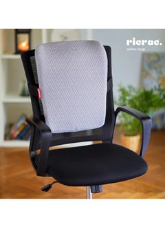 ricrac Ruf Luxe Ergonomic Backrest Pillow – Light Grey Serenity for Spine and Style Alike.  - Image 2