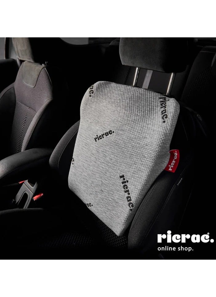 ricrac - Ruf Luxe Ergonomic Backrest Pillow – Light Grey Serenity for Spine and Style Alike. - Image 1