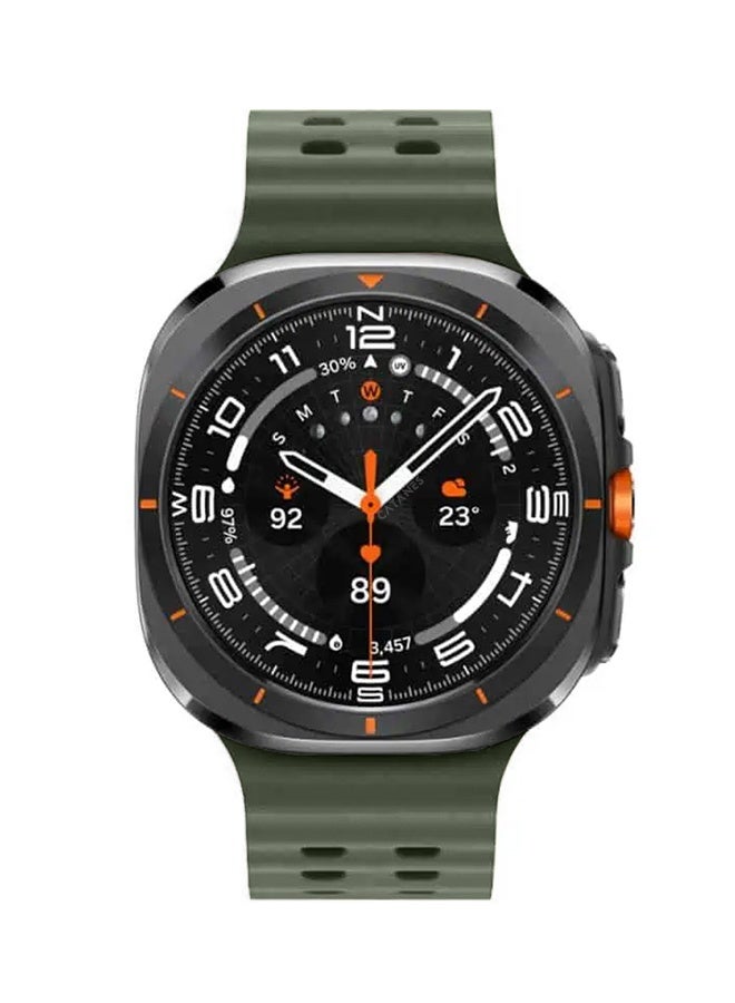CATANES Strap Silicone Replacement for Samsung Galaxy Watch 8 Ultra Band 47mm, Rugged Soft Ocean Silicone Sport Accessory Fit for Samsung Galaxy Watch Ultra Band Dual Row Hole - Cactus Green - Image 4