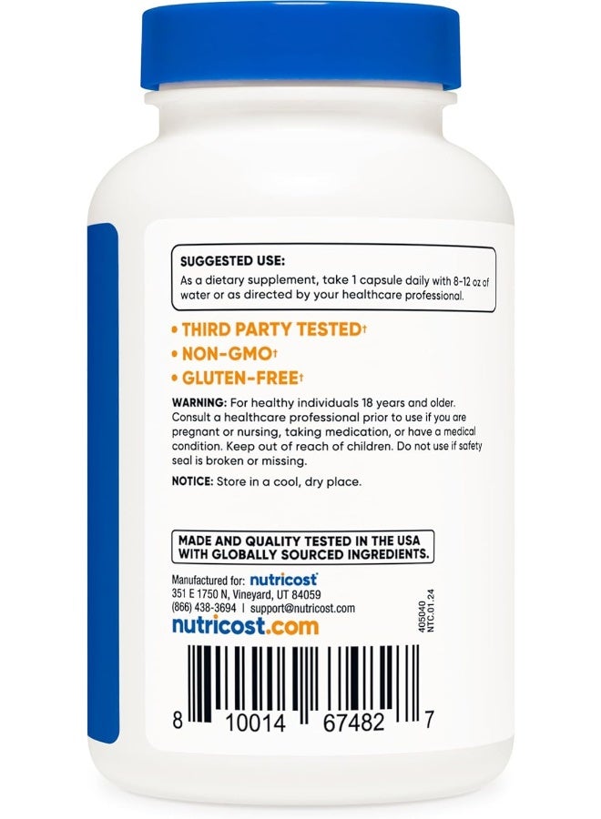 Nutricost Vitamin B6 (Pyridoxine HCl) 25mg, 240 Capsules - Non-GMO, Gluten Free and Vegetarian Friendly - Image 4