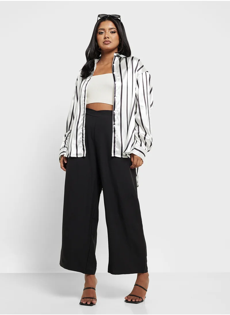 Ginger Plus Wide Leg Tailored Pants