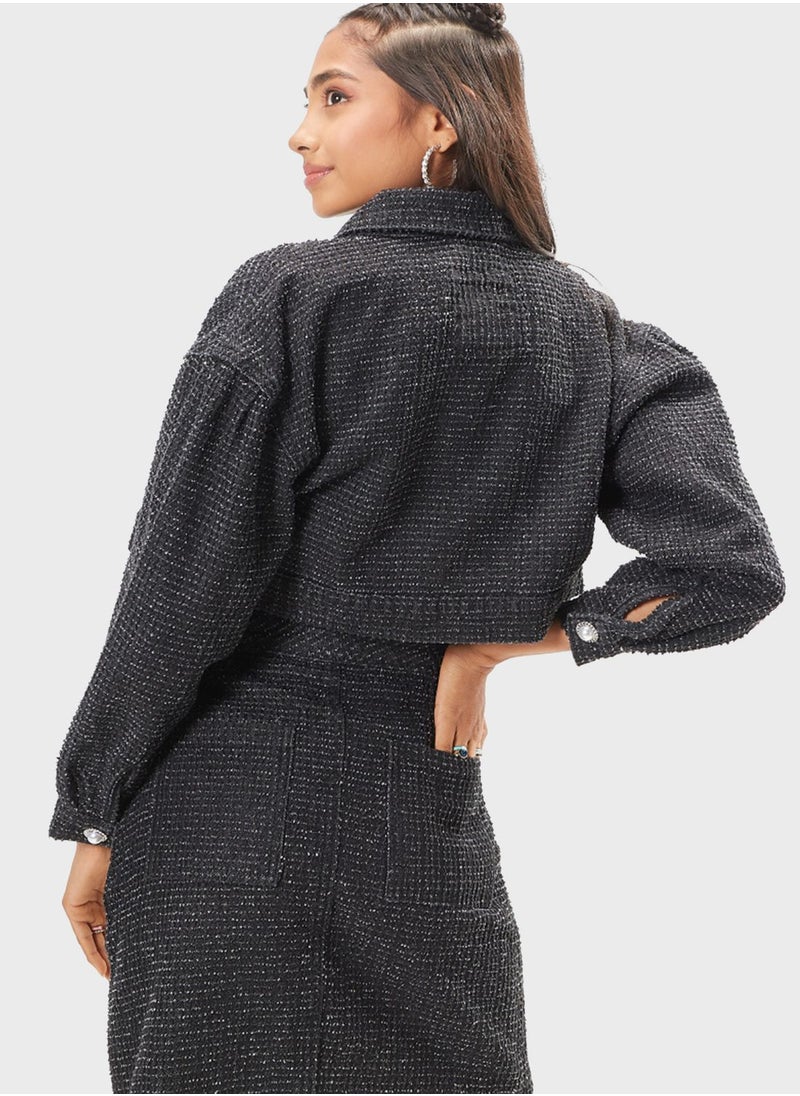 Lee Cooper - Pocket Detail Crop Jacket - Image 1