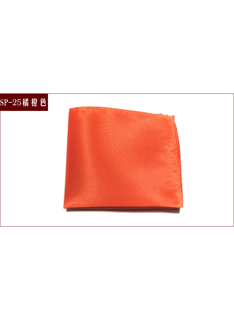 Generic Mens Formal Pocket Squares Solid Colors SP-25 Orange 