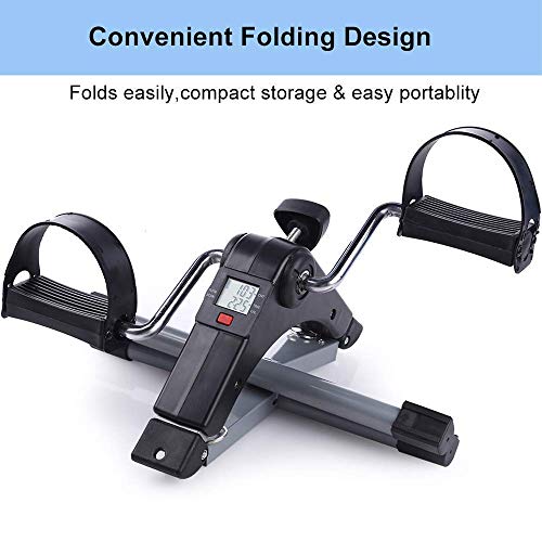 Inditradition Mini Bike Digital Pedal Exercise Machine | Fitness Cycle for Home With Resistance Knob & LCD Display (50 x 38 x 31 CM | Black/Grey) - Image 4