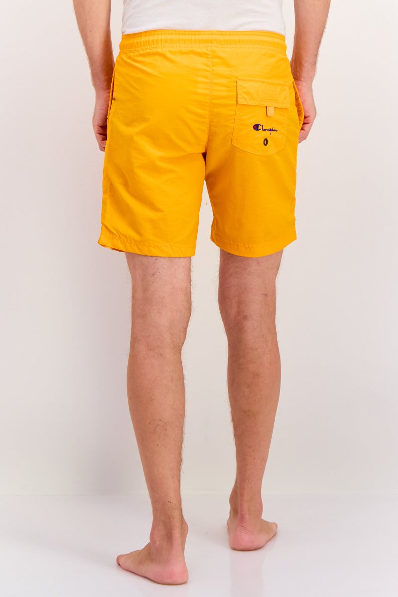 Champion Men Drawstring Graphic Print Swim Shorts, Orange - Image 2