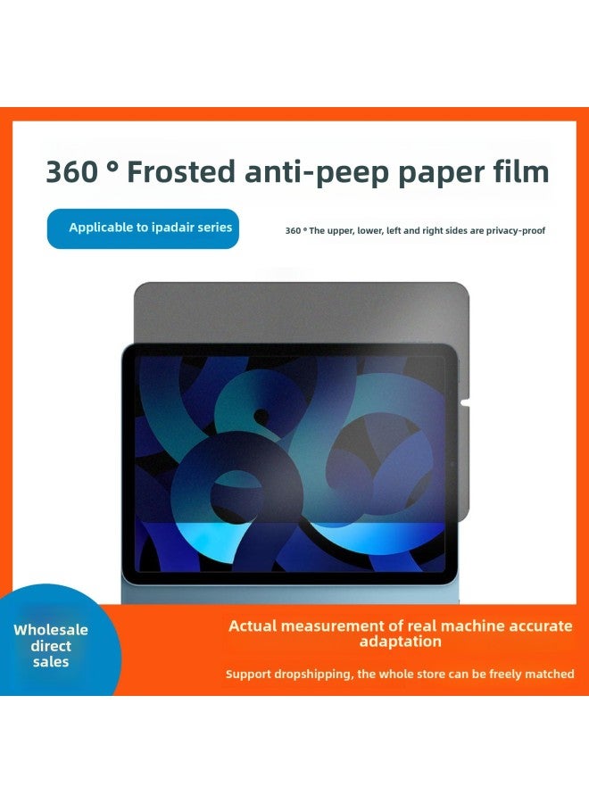 Applicable To Ipad Air5 Paper Film 360 Peep-proof Apple Ipad Pro Tablet Frosted Ceramic Protective Soft Film Stickers-Color:Frosted Privacy Paper Film 【brown Packed In Kraft Paper Box】-Size:ipad10 G - Image 1