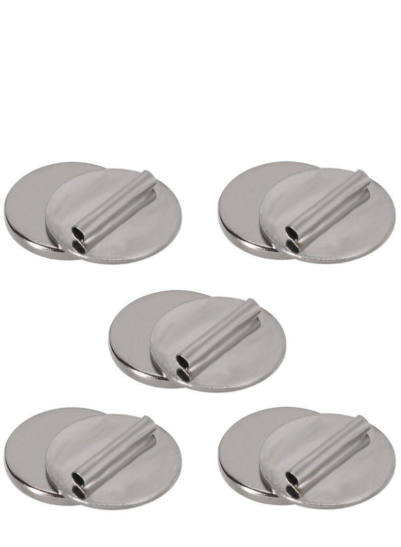 Excefore 5pcs Mini Pin Brooch Converter, Metal Magnetic Brooch Converter Almost Invisible Brooch Converter Harm Free Cloth Fits for Thin Fabric (Silver) - Image 1