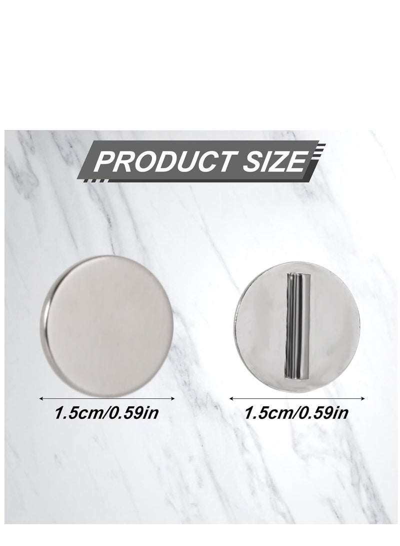 Excefore 5pcs Mini Pin Brooch Converter, Metal Magnetic Brooch Converter Almost Invisible Brooch Converter Harm Free Cloth Fits for Thin Fabric (Silver) - Image 2