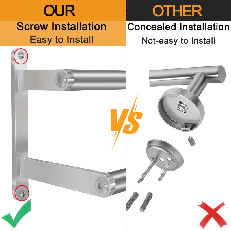 JIAPAIDUO Double Towel Bar  24Inch Towel Rack for Bathroom  Stainless Steel Double Bath Towel Bar  Wall Mounted Towel Holder  Double Towel Rod Towel Rail Hanger for Wall  Kitchen (Brush Nickel) - Image 3